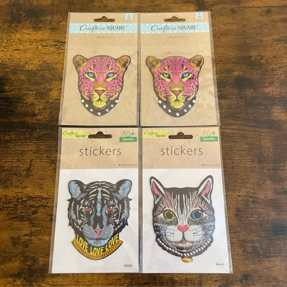 CRAFTER’S SQUARE Lot of 4 Puffy Stickers